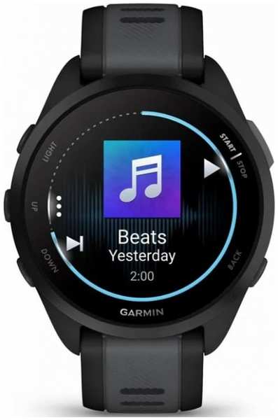 Часы Garmin Forerunner 165 Music 010-02863-30 43мм, серый ремешок, черные 9698881739