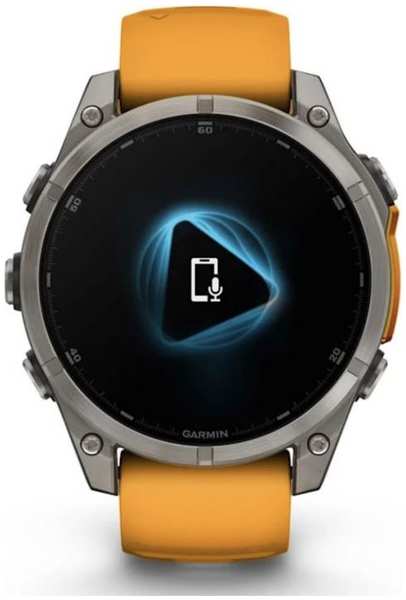 Часы Garmin Fenix 8 AMOLED Sapphire 010-02905-11 51мм, оранжевый ремешок, титановый серый 9698881798