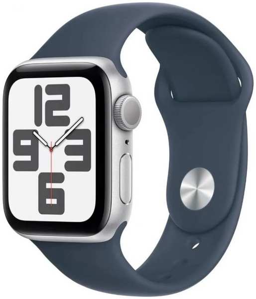 Часы Apple Watch SE (2nd Gen 2023) 40mm Silver Aluminium Case with Storm Blue Sport Band M/L (MRE23LL/A) 9698882790