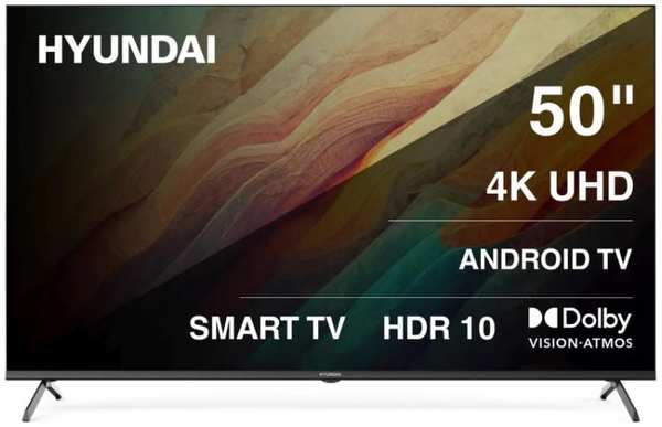 Телевизор Hyundai H-LED50BU7010 H-LED50BU7009 LED 50″ Android TV Frameless черный 4K Ultra HD 60Hz MEMC DVB-T DVB-T2 DVB-C DVB-S DVB-S2 USB WiFi Smart 9698883599