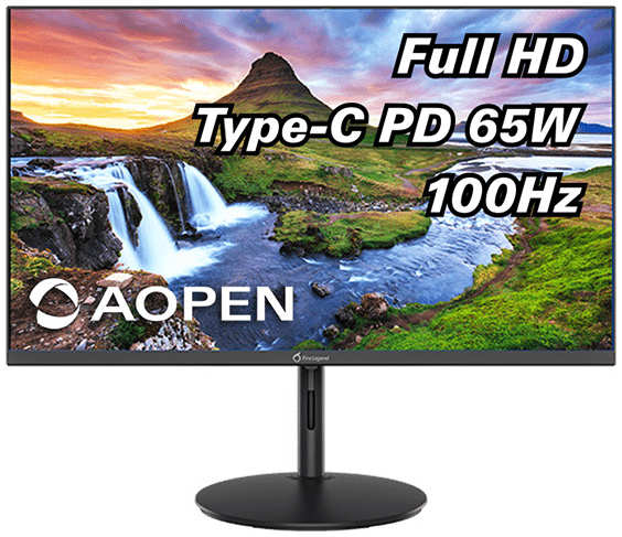 Монитор 23,8″ Acer AOPEN 24SH2YEbmihux UM.QS2EE.E22 , IPS, 1920x1080, 100Hz, 1/4ms, 250cd/m2, 178°/178°, HDMI, Type-C, Audio out, Speakers 1Wx2