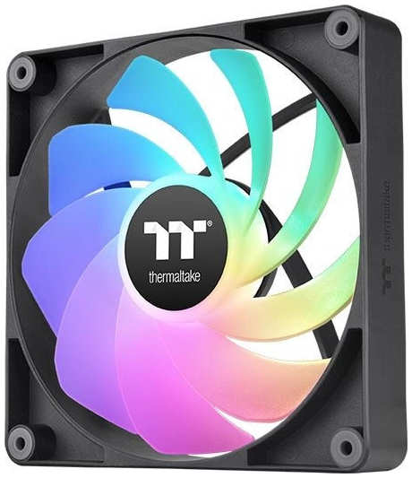 Вентилятор для корпуса Thermaltake CT120 Reverse ARGB Sync CL-F173-PL12SW-A 120x120x25mm, черный, 500-2000rpm, 65.82CFM, 31.2dBa, 4-pin PWM, (2-Pack) 9698885109