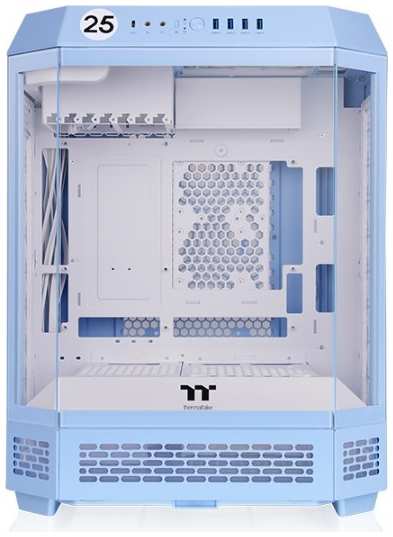 Корпус ATX Thermaltake The Tower 600 CA-1Z1-00MFWN-00 Hydrangea, голубой, без БП, панели из закаленного стекла, 4*USB3.0, Type-C, audio 9698885154