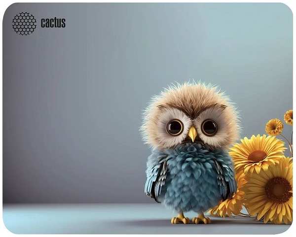 Коврик для мыши Cactus CS-MP-D12M Owl gray 300x250x3мм 9698887477