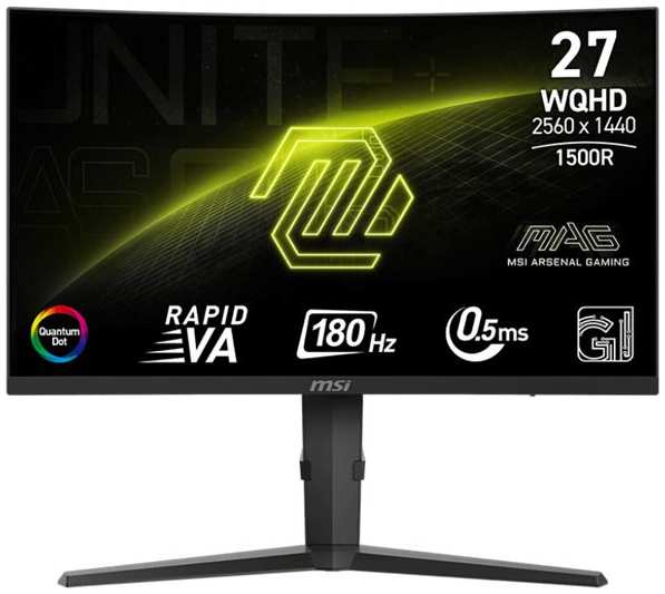 Монитор 27″ MSI MAG 275CQRF QD E2 9S6-3CD04H-060 2560x1440, 1мс, 300 кд/м2, 5000:1, 100M:1, 178°/178°, VA, 16:9, 180Hz, 2*HDMI 2.0, DP 1.2, USB-C, Til 9698889275