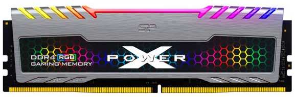 Модуль памяти DDR4 16GB Silicon Power SP016GXLZU320BSB XPOWER Turbine RGB PC4-25600 3200MHz CL16 1Gx8 DR радиатор 1.35V 969903260