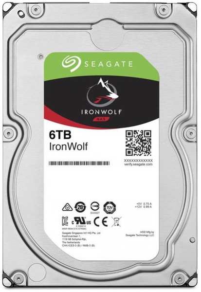 Жесткий диск SATA 6TB Seagate ST6000VN001 IronWolf 3.5″ 5400rpm 256MB 969904994