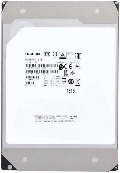 Жесткий диск 16TB SATA 6Gb/s Toshiba (KIOXIA) MG08ACA16TE Enterprise Capacity (7200rpm) 512Mb 3.5″ 969906540