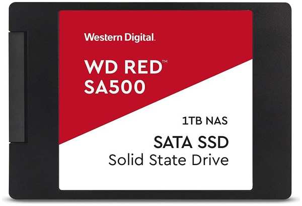 Накопитель SSD 2.5'' Western Digital WDS100T1R0A WD Red SA500 1TB SATA 6Gb/s TLC 560/530MB/s IOPS 95K/85K MTTF 2M 969908580