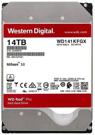 Жесткий диск 14TB SATA 6Gb/s Western Digital WD141KFGX NAS Pro 7200rpm 512Mb 3.5″