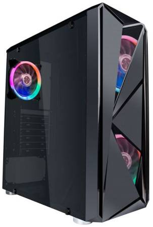 Корпус ATX 1STPLAYER FIREROSE F4 F4-3R1 , без БП, окно из закаленного стекла, 2*USB 2.0, USB 3