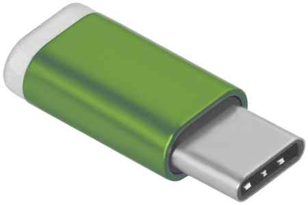 Переходник GCR GCR-UC3U2MF-Green USB Type C на micro USB 2.0, M/F, Greenconnect, зелёный 969912248