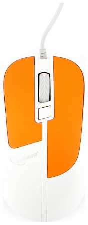 Мышь Gembird MOP-410 оранжевый, USB, 3 кнопки+колесо кнопка, soft touch, 1600 DPI, кабель 1.5м 969921951