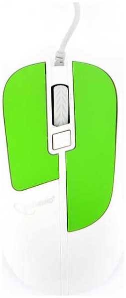 Мышь Gembird MOP-410 зелёный, USB, 3 кнопки+колесо кнопка, soft touch, 1600 DPI кабель 1.5м 969921952