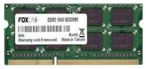 Модуль памяти SODIMM DDR3L 4GB Foxline FL1600D3S11SL-4G PC3-12800 1600MHz CL11 1.35V
