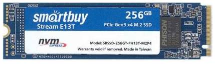 Накопитель SSD M.2 2280 SmartBuy SBSSD-256GT-PH13T-M2P4 Stream E13T 256GB PCIe3x4 NVMe TLC 1700/1550MB/s IOPS 300K MTBF 1.6M