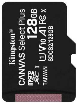 Карта памяти MicroSDXC 128GB Kingston SDCS2/128GBSP Canvas Select Plus 100R A1 C10 Single Pack w/o ADP 969925461