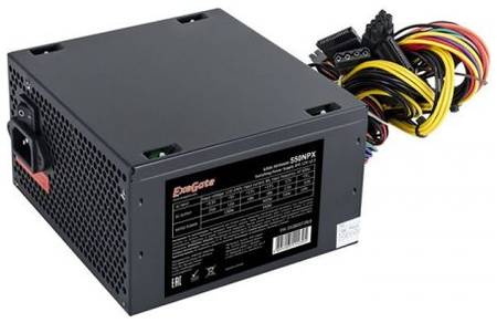 Блок питания ATX Exegate 550NPX EX282071RUS-S 550W, SC, ,12cm fan, 24p+4p, 6/8p PCI-E, 3*SATA, 2*IDE, FDD