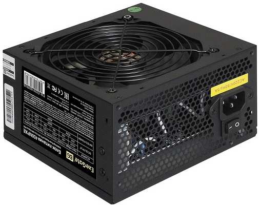 Блок питания ATX Exegate 450NPXE EX221637RUS-S 450W, SC, 12cm fan, 24p+4pi, 6/8p PCI-E, 3*SATA,2*IDE, FDD + кабель 220V с защитой от выдергиван