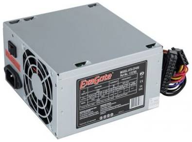 Блок питания ATX Exegate CP450 EX172785RUS-S 450W, SC, 8cm fan, 24p+4p, 3*SATA, 2*IDE, FDD + кабель 220V с защитой от выдергивания 969933977