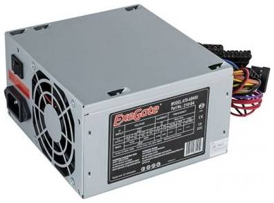 Блок питания ATX Exegate AB450 EX219184RUS 450W, 8cm fan, 24p+4p, 3*SATA, 2*IDE, FDD