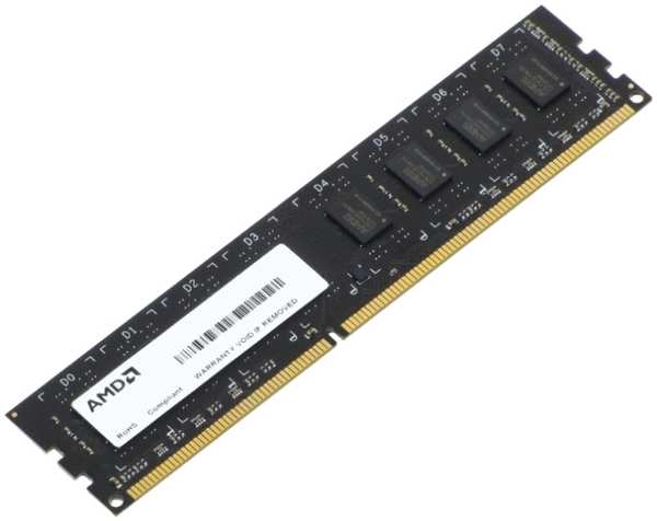 Модуль памяти DDR3 2GB AMD R532G1601U1SL-U 1600MHz, PC3-12800, CL11, 1.35V, Non-ECC, RTL 969941632