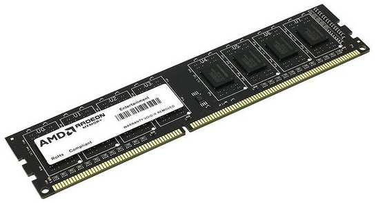 Модуль памяти DDR3 8GB AMD R538G1601U2SL-UO 1600MHz, PC3-12800, CL11, 1.35V, Non-ECC, Bulk 969941691