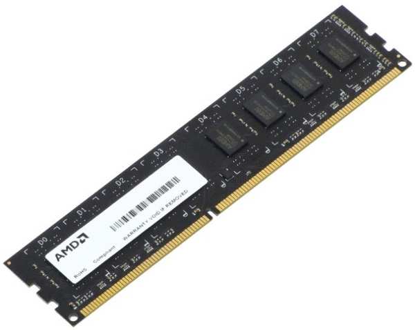 Модуль памяти DDR3 8GB AMD R338G1339U2S-U 1333MHz, PC3-10600, CL9, 1.5V, Non-ECC, RTL 969941696