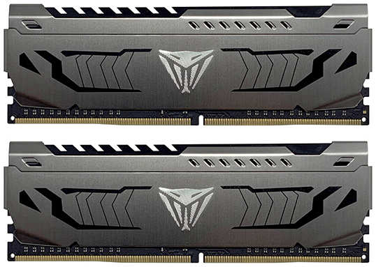 Модуль памяти DDR4 16GB (2*8GB) Patriot Memory PVS416G360C7K Viper Steel, PC4-28800, 3600MHz, CL17, 1.35v, XMP радиатор 969944249