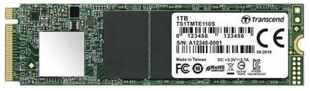 Накопитель SSD M.2 2280 Transcend TS1TMTE110S 110S 1TB PCI-E 3.0 x4 1700/1500MBs 160K/140K IOPs 3D TLC NAND MTBF 1M 969945238