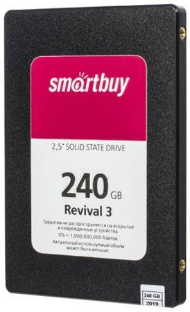 Накопитель SSD 2.5'' SmartBuy SB240GB-RVVL3-25SAT3 Revival3 240GB SATA3 550/450MB/s 3D TLC MTBF 1.8M 969946393