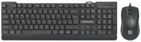 Клавиатура и мышь Defender YORK C-777 RU 45779 черный, 104 шт, 1000 dpi, 1,4м 969950251