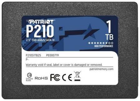 Накопитель SSD 2.5'' Patriot Memory P210S1TB25 P210 1TB SATA 6Gb/s 3D TLC 520/430MB/s 7mm 969951993