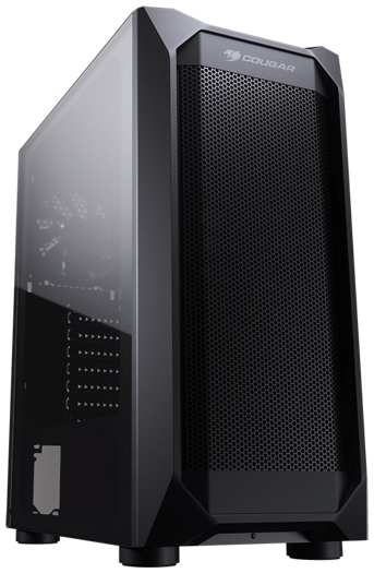 Корпус ATX Cougar MX410 Mesh-G черный, без БП, боковое окно, 2*USB 3.0, 2*USB 2.0, audio (385VM70.0002/385VM70.0003) 969952100