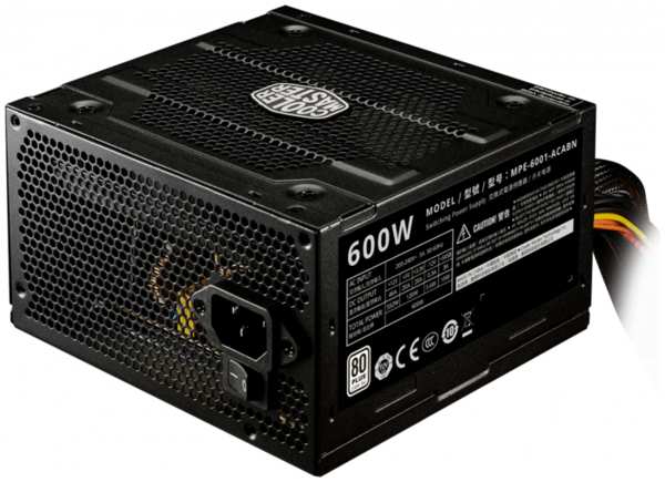 Блок питания ATX Cooler Master Elite V4 MPE-6001-ACABN-EU 600W, ATX 12V Ver. 2.41, Active PFC, 120mm fan, 80 PLUS Standard, non modular