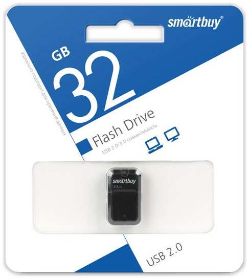 Накопитель USB 2.0 32GB SmartBuy SB32GBAK Art чёрный 969952320
