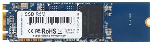 Накопитель SSD M.2 2280 AMD R5M960G8 Radeon R5 960GB SATA 6Gb/s 3D TLC 530/500MB/s IOPS 70K/79K MTBF 2M RTL 969953132