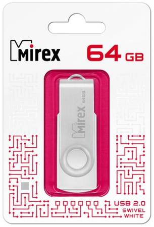 Накопитель USB 2.0 64GB Mirex SWIVEL 13600-FMUSWT64 (ecopack)