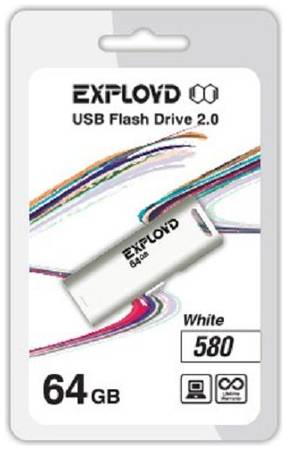 Накопитель USB 2.0 64GB Exployd 580 белый 969953182