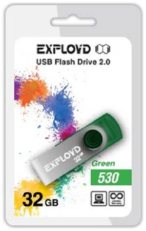 Накопитель USB 2.0 32GB Exployd 530 зелёный 969953202