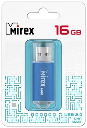 Накопитель USB 2.0 16GB Mirex UNIT 13600-FMUAQU16 USB 16GB Mirex UNIT (ecopack)