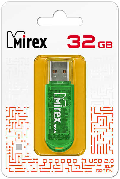 Накопитель USB 2.0 32GB Mirex ELF 13600-FMUGRE32 (ecopack)