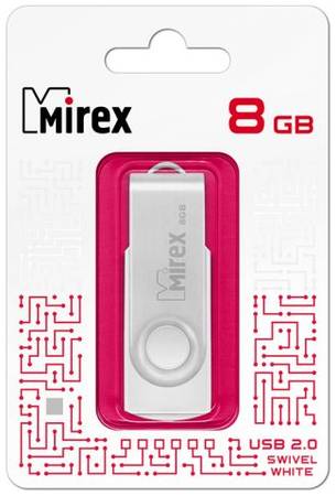 Накопитель USB 2.0 8GB Mirex SWIVEL 13600-FMUSWT08 (ecopack)