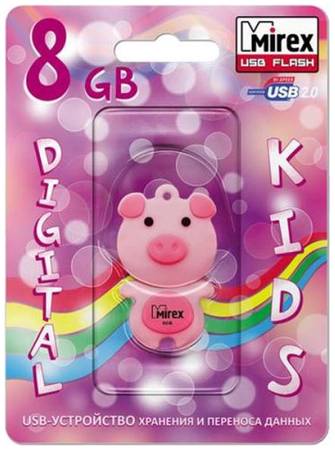 Накопитель USB 2.0 8GB Mirex PIG 13600-KIDPIP08 pink (ecopack) 969953246