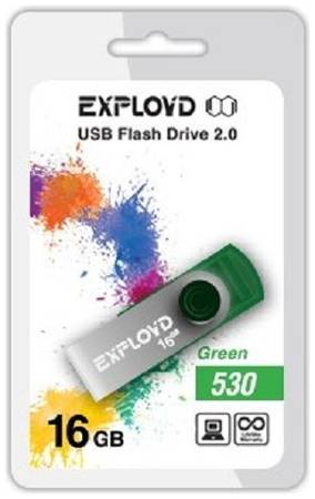 Накопитель USB 2.0 16GB Exployd 530 зелёный 969953282