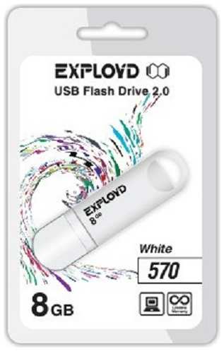 Накопитель USB 2.0 8GB Exployd 570 белый 969953701