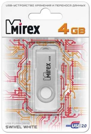 Накопитель USB 2.0 4GB Mirex SWIVEL 13600-FMUSWT04 (ecopack)