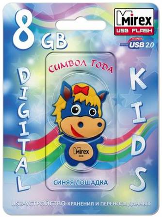 Накопитель USB 2.0 8GB Mirex HORSE 13600-KIDBHS08 BLUE (ecopack) 969953758