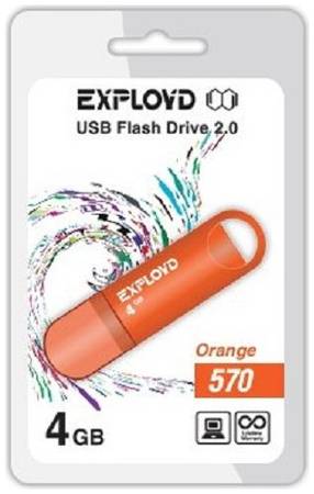 Накопитель USB 2.0 4GB Exployd 570 оранжевый 969953763