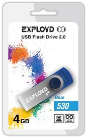 Накопитель USB 2.0 4GB Exployd 530 синий 969953768
